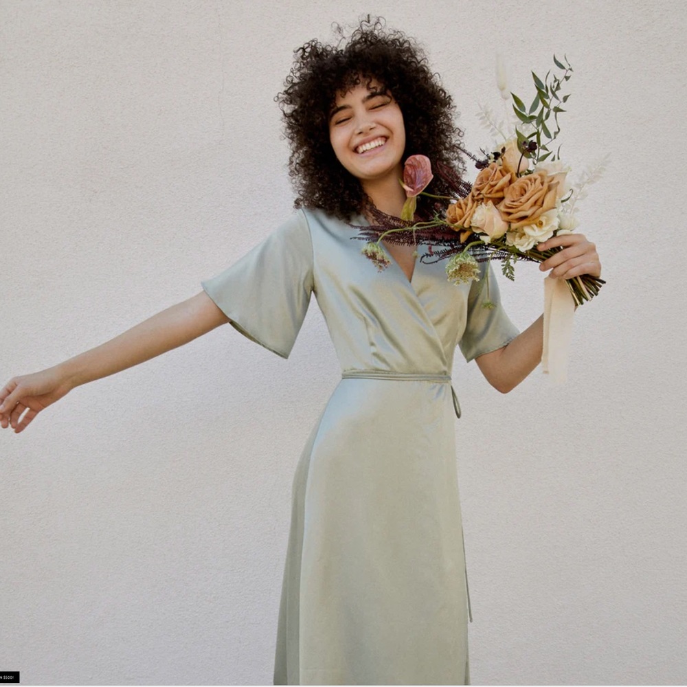 Lola Wrap Dress in Sage